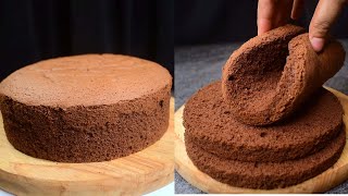 Basic Chocolate Sponge Cake l Best Sponge For Birthday Cake [upl. by Geller]