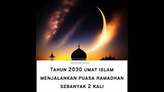 Tahun 2030 Umat Islam Menjalankan Puasa Ramadhan Sebanyak 2 Kali [upl. by Channa]