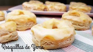 ROSQUILLAS DE YEMA roscos de hojaldre [upl. by Wystand]