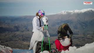 Lucas Pinheiro Braathen 🇧🇷  forerunner in New Zeeland weareskiing atomic [upl. by Lopez]