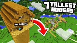 Top 7 TALLEST Houses In Minecraft To Hide From Noob1234  Preston Minecraft [upl. by Alanna]