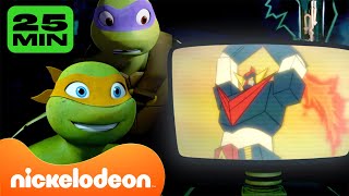 TMNT  25 MINUTI delle Tartarughe Ninja che guardano i cartoni animati in TV  Nickelodeon [upl. by Ardekan]