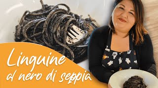 Linguine al nero di seppia  Primo Piatto di Pesce  Valeria Raciti [upl. by Anawqahs269]