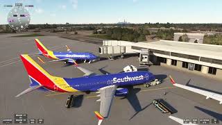 Flight Simulator Southwest Boeing 737  800 Chicago MDW  Manchester MHT Departure SWA1306 [upl. by Naashom334]