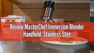 Review MasterChef Immersion Blender Handheld Stainless Steel Hand Held Blending Stick Emulsifier P [upl. by Aerdma]