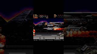 Contra The Hard Corps Light Tank Miniboss Air Combate Stage [upl. by Ecirtel]