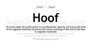 Pronunciation of Hoof  Definition of Hoof [upl. by Adriel]