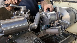 Crankshaft Machining by lathe using fixture lathe [upl. by Inwat464]