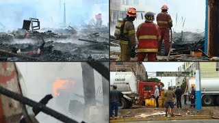 Incêndio destrói centenas de casas no Peru  AFP [upl. by Eibrab]