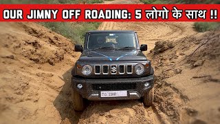 Jimny First Off Roading with 5 peoples jimny 5 door off road test in hills [upl. by Nav]