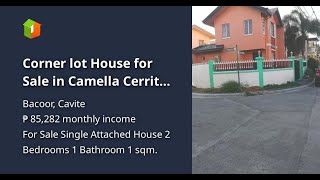 Corner lot House for Sale in Camella Cerritos Heights DaangHari Molino Bacoor Cavite [upl. by Aerdnaeel]