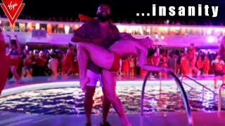 Scarlet Night Pool Party was NOT WHAT WE EXPECTED  Virgin Voyages Cruise [upl. by Nahaj]