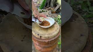 Frying Food  Frying Fish With Beans Mix Ginger [upl. by Nats]