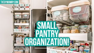 Small Pantry Organization Before amp After  Dollar Tree amp Ikea  The DIY Mommy [upl. by Raquel]