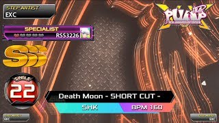 PIU XX RSS  Death Moon  SHORT CUT  S22 All PerfectSSS Amazing [upl. by Anaicilef]