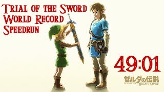 Zelda BotW  Trial of the Sword Speedrun 4901 [upl. by Doownil624]