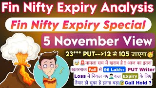 Finnifty Expiry Day Zero Hero Strategy  Finnifty Expiry amp Finnifty Prediction For Tomorrow 5 Nov [upl. by Audre]