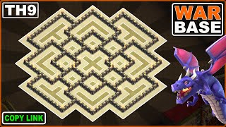 NEW TH9 War Base 2024 COPY LINK  Clash of Clans [upl. by Avonasac]