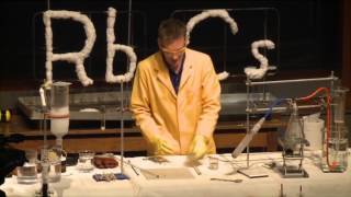 Alkali Metals  19 Reactions of rubidium and caesium with the air [upl. by Haerb]