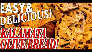 HOW TO MAKE EASY AND DELICIOUS KALAMATA OLIVE BREAD  Kitchen Bravo [upl. by Niwrad695]