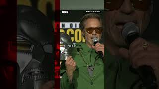 Fans react as Robert Downey Jr returns to Marvel as Doctor Doom MCU ComicCon BBCNews [upl. by Natanoj422]