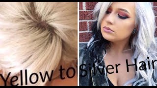 How to get Silver Hair  Yellow to Silver platinum [upl. by Obadias253]