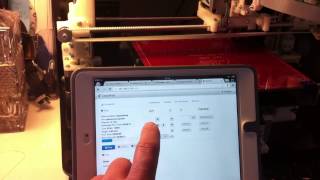 IPad Mini controlling a 3D Printer wirelessly [upl. by Aenneea]