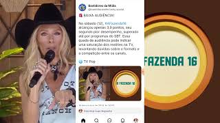 💣 GF quotA Fazenda 16quot Fracassa no Ibope e Mostra Como Essa Temporada Está Fracassada no Ibope [upl. by Carroll]