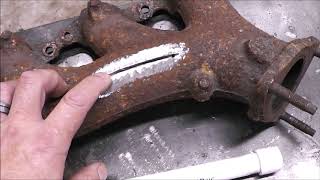 Stick Welding Cast Iron Repair with Muggy Weld [upl. by Amitie]