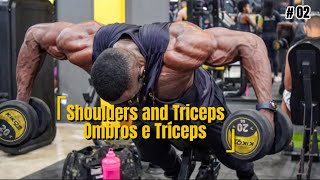 SHOULDERS AND TRICEPS MAIS UM DIA DE TREINO PESADO [upl. by Otina]