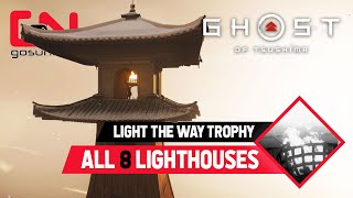 Ghost of Tsushima All Lighthouses Locations  Light The Way Trophy [upl. by Orrin]