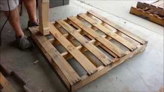 Pallet Recycling With A Drill Powered Dismantling Tool [upl. by Chapa895]