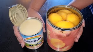 Beat Condensed Milk with Peaches The Best NoBake Autumn Dessert [upl. by Alyhs]