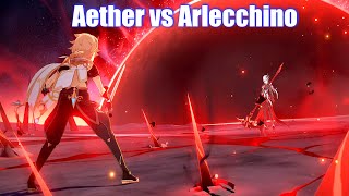 Genshin Impact  Arlecchino Boss Fight Aether vs Arlecchino [upl. by Akym698]