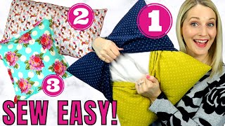 Envelope Pillow Cover Tutorial done 3 WAYS  Beginner Sewing Tutorial [upl. by Delsman936]