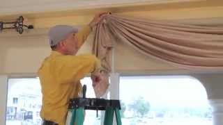 Video 36 DIY Drapery Luxurious Window Treatments with Valances Swags Scrolls and Holdbacks [upl. by Adohr507]