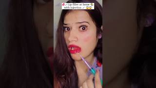 Injection se lip filler😱🤯lipfiller makeup shorts shortsfeed youtube youtubeshorts trending [upl. by Nahc]