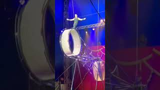 Amazing Circus Performance at Circus Vargas Wheel of Death 🎪🎆 circusvargas circus 4thofjuly [upl. by Otsirc]