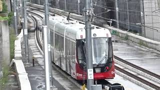 Ottawa LRT Train Departing Eastbound At Tunneys Pasture Station [upl. by Baudoin638]