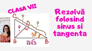 Functii trigonometrice  Problema rezolvata  Clasa VIIa functiitrigonometriceclasa7matematica [upl. by Klepac597]