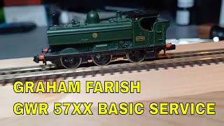 Graham Farish 57XX GWR Tank Basic Service [upl. by Harbird]