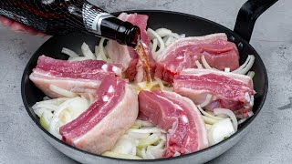 Nobody cooks pork ribs in the pan like my husband The onion is the secret [upl. by Noissap]