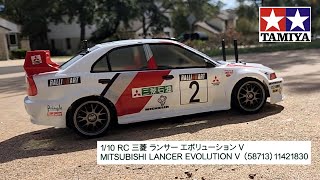 Tamiya TT02 110 MITSUBISHI EVO V Beginner Build  Lancer 1998 Burns Ralliart Meeting Edition [upl. by Ezra]