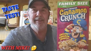 Taste Test With Mike 🤔 Im Trying The New Capn Crunchs Cinnamon Crunch Cereal 🎉 [upl. by Thielen748]