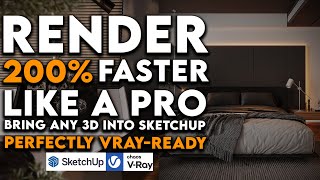 Convert any 3dsmax Object into VRayReady Sketchup Model [upl. by Ahearn]