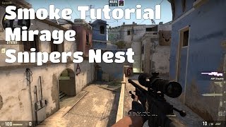 Mirage  2 Easy Ways to Smoke quotSnipers Nestquot  CSGO Tutorial [upl. by Aicinod]