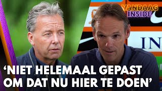 Valentijn Driessen in discussie met perschef KNVB Niet helemaal gepast om dat nu hier te doen [upl. by Ylrebmi]