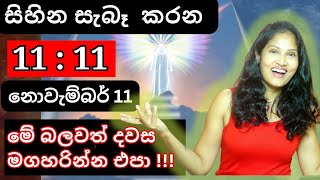 ✨️1111 ✨️ බලවත් දිනය මගහරින්න එපා නොවැම්බර් 11 අනිවාර්යයෙන් බලන්න lawofattraction loa [upl. by Eveivenej998]