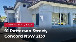 91 Patterson Street Concord NSW 2137 [upl. by Elgna]