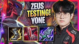 ZEUS TESTING YONE TOP IN KOREA SOLOQ  T1 Zeus Plays Yone TOP vs Dr Mundo  Season 2024 [upl. by Aerdno]